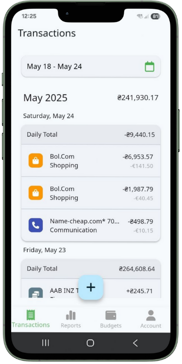 Transaction tracking and insights feature